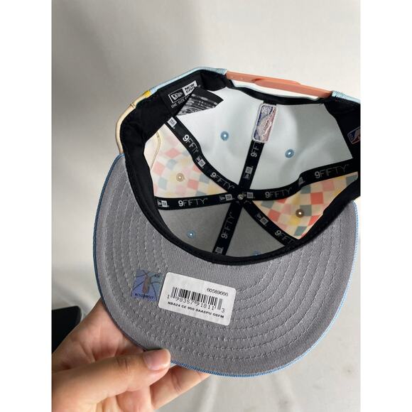 Men's New Era Light Blue San Antonio Spurs 2024/25 City Edition 9FIFTY Snapback - Picture 6 of 7